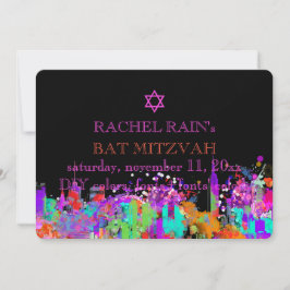 Invitación PixDezines NYC bar/bat mitzvah urbano