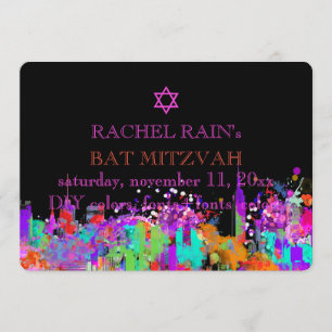 Invitación PixDezines NYC bar/bat mitzvah urbano
