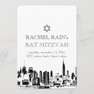 Invitación PixDezines NYC bar/bat mitzvah urbano