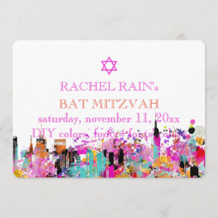 Invitación PixDezines NYC bar/bat mitzvah urbano