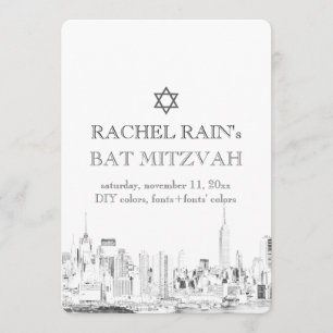 Invitación PixDezines NYC urbana/bat mitzvah