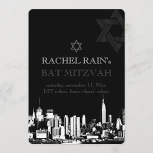 Invitación PixDezines NYC urbana/bat mitzvah