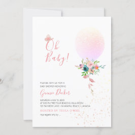 Invitación PixDezines Oh Baby Balloon Baby Shower