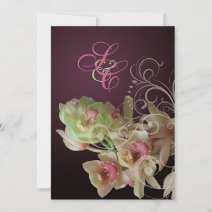 Invitación PixDezines Orquídea + Floritura Ornamental