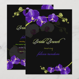 Invitación PixDezines ORQUÍDEA PÚRPURA/NOVIA/fondo diy