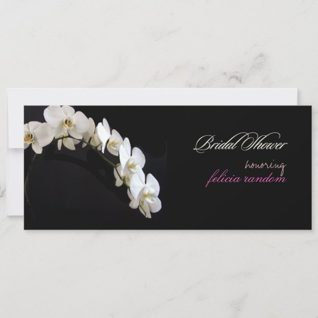 Invitación PixDezines orquídeas/falaenopsis (Anverso)