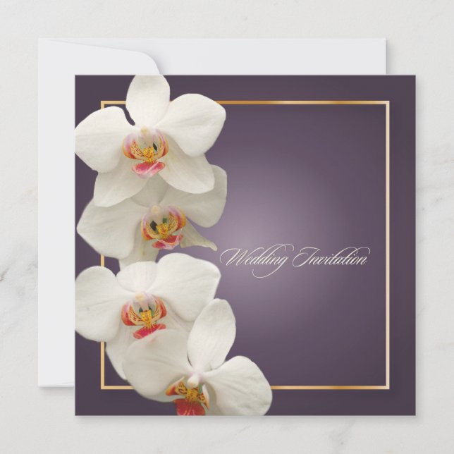 Invitación PixDezines orquídeas/falaenopsis (Anverso)