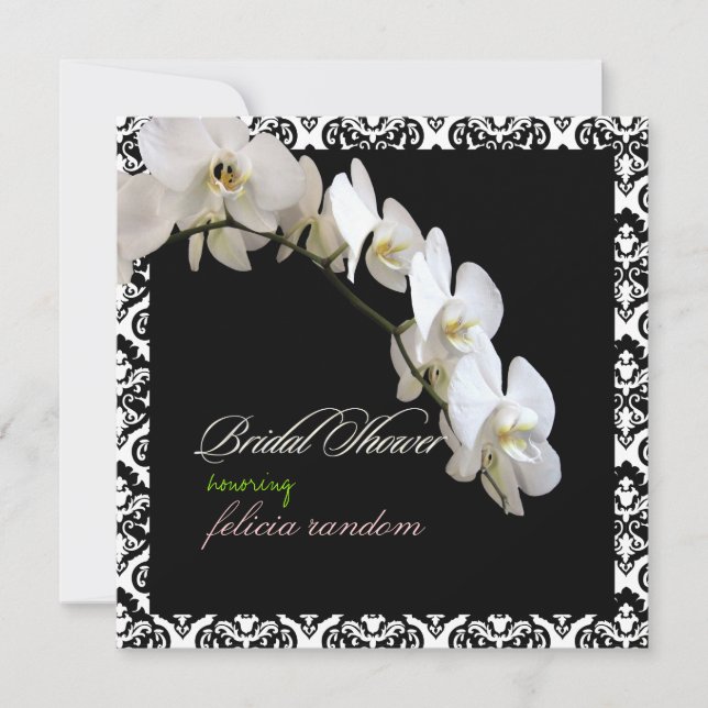 Invitación PixDezines orquídeas/falaenopsis (Anverso)
