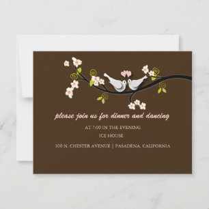 Invitación PixDezines palomas/Amo pájaros/color de fondo diy!