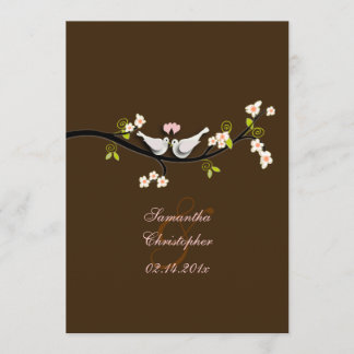 Invitación ¡PixDezines palomas/loros color de fondo diy!