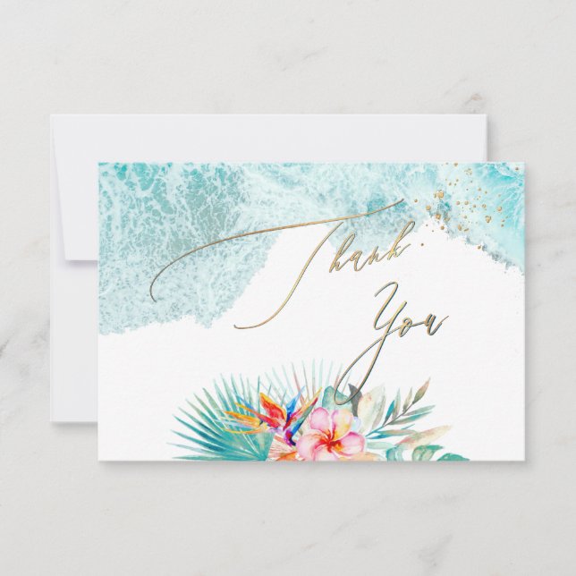 Invitación PixDezines Paraíso Tropical de la Playa Gracias (Anverso)