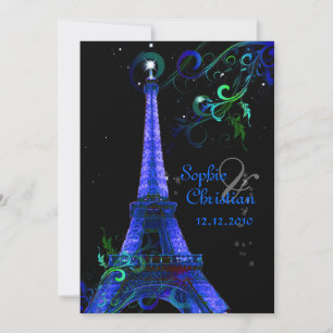 Invitación PixDezines París de Noche, torre Eiffel