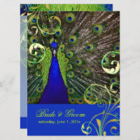 PixDezines, pavo real psicodélico/azul cobalto