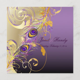 Invitación PixDezines pavo real pzazz filigrana+remolinos/DIY