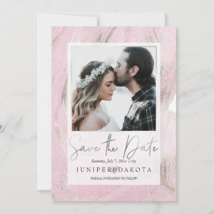 Invitación PixDezines Piedra del Desierto Rubor Plata Rosa