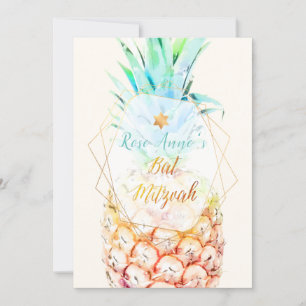 Invitación PixDezines Pineapples Bat Mitzvah