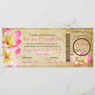 Invitación PíxDezines Pink Plumerias