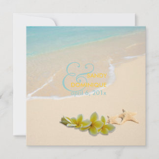 Invitación PixDezines Plumeria Lei/playa/estepa tropical