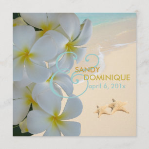 Invitación PixDezines Plumeria Lei/playa/estepa tropical