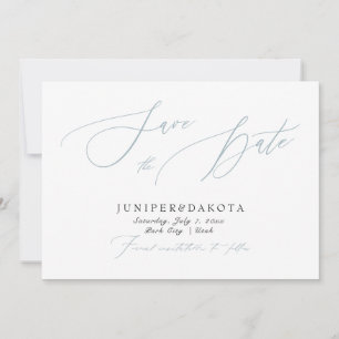 Invitación PixDezines Polvo Azul Moderno Script Guardar la Fe