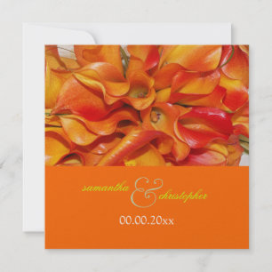 Invitación PixDezines quemó naranja calla lily
