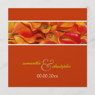 Invitación PixDezines quemó naranja calla lily