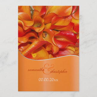 Invitación PixDezines quemó naranja calla lily