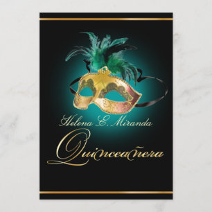 Invitación PixDezines Quinceanera/color verde azulado/DIY!!