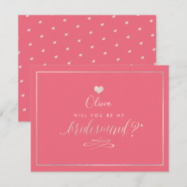 Invitación PixDezines Rosa Iridescente, Dama de Honor