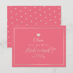 Invitación PixDezines Rosa Iridescente, Dama de Honor