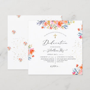 Invitación PixDezines Rosas De Verano En Acuarela Dedicación