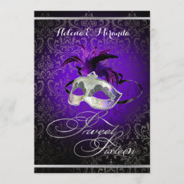 Invitación PixDezines Rossi Dulce 16 Masquerade/Diy color!!