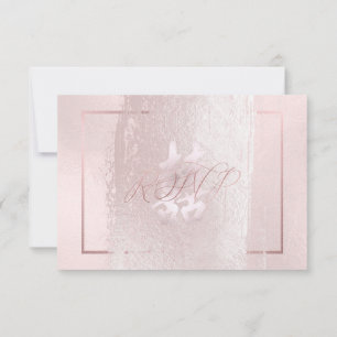 Invitación PixDezines RSVP Doble Felicidad, Rosa Claro