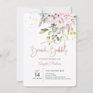 Invitación PixDezines Rubor Gum Eucalyptus Brunch+Bubbly