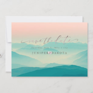 Invitación PixDezines Rustic Misty Range Ombre Rubor
