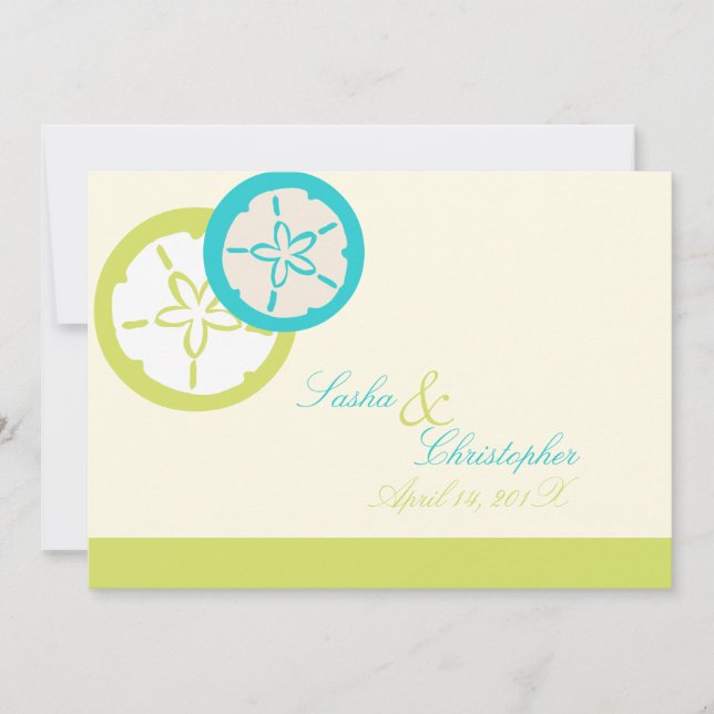 Invitación PixDezines Sand Dollar Starfish/DIY Color!! (Anverso)