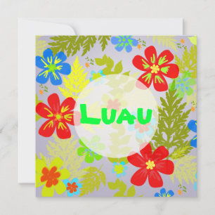 Invitación PixDezines selva hawaiana/color de fondo de bricol