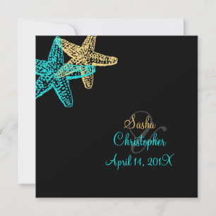 Invitación PixDezines Starfish/Beach Invitaciones/DIY color!
