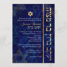 Invitación PixDezines Subblime/Bar Mitzvah/Blue/Gold