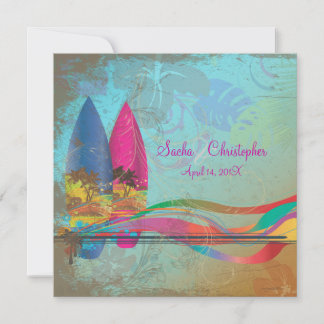 Invitación PixDezines surfistas vintage, eventos de destino