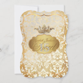 Invitación PixDezines Sweet 15/damasco de princesa/marfil