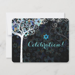 Invitación PixDezines Tree of Life Bat Mitzvah/recepción