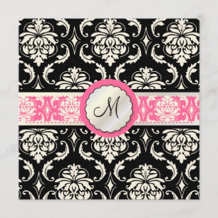 Invitación PixDezines Vendome Damask/¡Colores DIY!