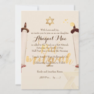 Invitación PixDezines vintage murciélago mitzvah