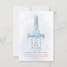 PixDezines Watercolor Azul Champagne Brunch Bubbly