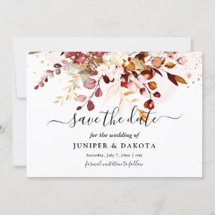 Invitación PixDezines Watercolor Caída Foliage Gum Eucalyptus
