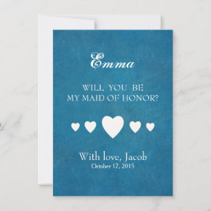 Invitación Pizarra Azul ¿Serás mi Dama de Honor