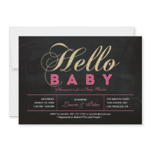 Pizarra, Oro | Tipografía Chica Baby Shower