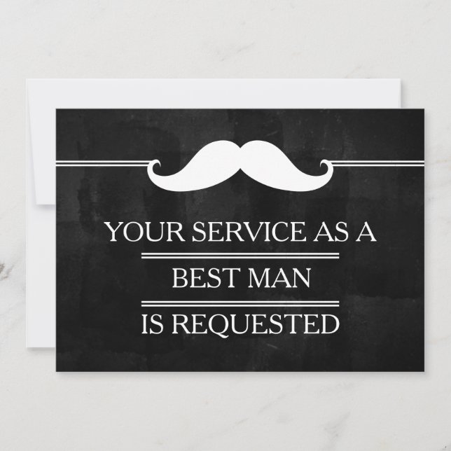 Invitación Pizarra tu servicio como mejor solicitud de hombre (Anverso)