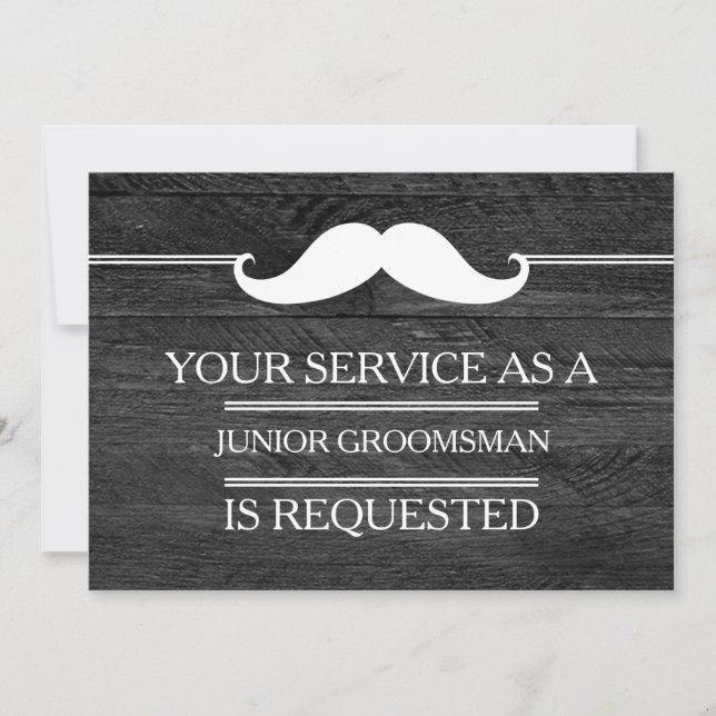 Invitación Pizarra tu servicio como petición de Groomsman (Anverso)